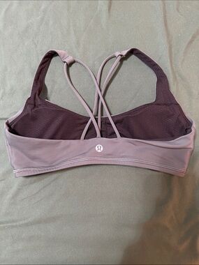lululemon athletica Gray/Green Strappy Back Sports Bra